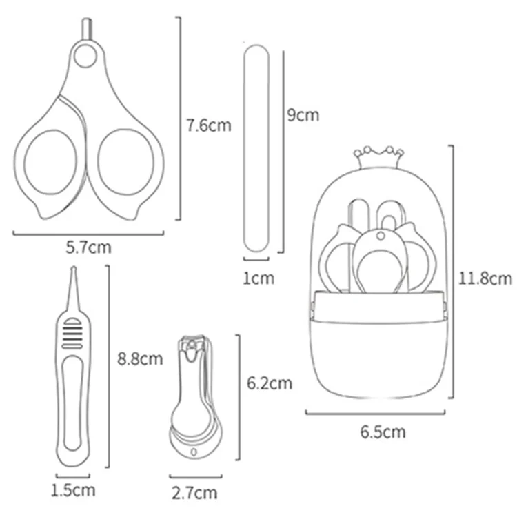 TBD06047278_B2.webp 4-In-1 Infant Nails Clippers Newborn Cleaning Care Set - Image 3