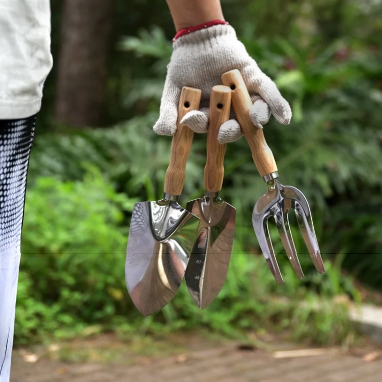 TBD06047280_B5.webp Garden Planting Shoveling Tools Thickened Wooden Handle Gardening Kit - Image 6