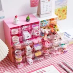 Transparent Desktop Small Objects Compartment Drawer Organizer Hair Accessories Storage Case - Image 7