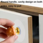 Hole-free Wardrobe Handles Drawer Glass Door Adhesive Household Round Handle - Image 5