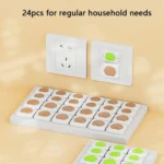 24pcs /Pack Children Anti-Shock Swivel Socket Protective Cap Power Jack Cover - Image 7