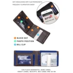 Baellerry RFID Anti-Theft Multi-Card Slot Contrasting Color Wallet Card Holder - Image 4