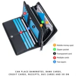 Baellerry S1240 Lychee Pattern Business Casual Zipper Long Wallet Multi-card Slot Clutch Bag - Image 4