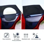 Car Sun Protection Anti-mosquito Window Zipper Sunshade - Image 4