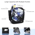 2 In 1 Men Backpack Lightweight Outdoor Daypack Boys Bookbag With Chest Bag - Image 4