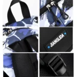 2 In 1 Men Backpack Lightweight Outdoor Daypack Boys Bookbag With Chest Bag - Image 9