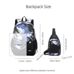 2 In 1 Men Backpack Lightweight Outdoor Daypack Boys Bookbag With Chest Bag - Image 10