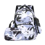 3 In 1 Kids School Backpack Small Student Book Bag with Lunch Bag & Pencil Case