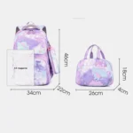 3 In 1 Kids School Backpack Small Student Book Bag with Lunch Bag & Pencil Case - Image 10