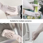 Waterproof Kitchen Dishwashing Gloves Household PVC Non-slip Laundry Housework Gloves - Image 11