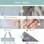 Double-Sided 24 Grids Storage Hanging Bag Hanging Storage Closet Behind Door Storage Organizer - Image 6