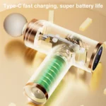 LCD Variable Frequency Silent Fascia Gun High Frequency Vibration Muscle Relaxation Massager - Image 7