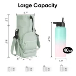 Water Bottle Holder With Strap Cross Body Sling Bag For Within 40oz Cup - Image 3