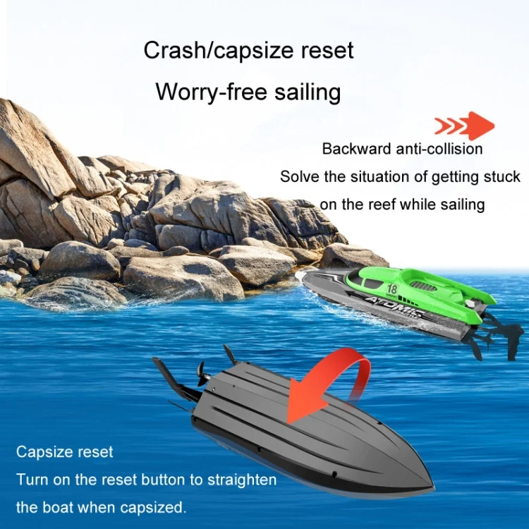 TBD06047453_B8.webp EB02 2.4G Wireless RC Boat Circulating Water-Cooled High-Speed Speedboat Racing Boat Model Toy - Image 9