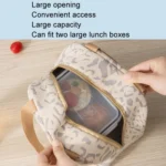 Ink Pattern Insulated Lunch Bag Lunch Box Bag Outdoor Travel Ice Pack Picnic Bag - Image 4