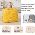 Ink Pattern Insulated Lunch Bag Lunch Box Bag Outdoor Travel Ice Pack Picnic Bag - Image 6
