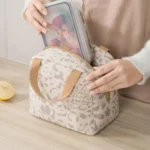 Ink Pattern Insulated Lunch Bag Lunch Box Bag Outdoor Travel Ice Pack Picnic Bag - Image 8