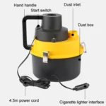 Vehicle Vacuum Cleaner For Wet And Dry Use Large Round Tub Car Cleaning Tool - Image 5