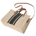 Women Handbag Briefcase Large Capacity Canvas Crossbody Bag - Image 3
