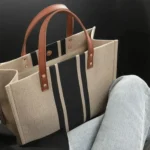 Women Handbag Briefcase Large Capacity Canvas Crossbody Bag - Image 5