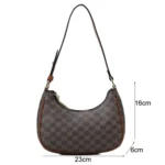 Women Summer Versatile PU Leather Tote Crescent Shoulder Bag Niche Design Underarm Bag - Image 2