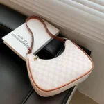 Women Summer Versatile PU Leather Tote Crescent Shoulder Bag Niche Design Underarm Bag - Image 3
