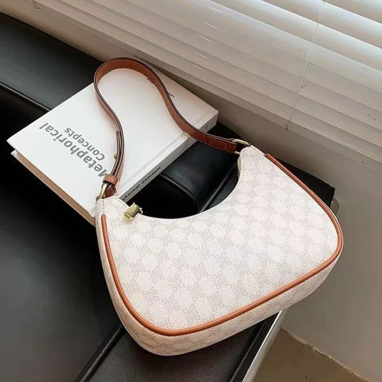 TBD06047503_B2.webp Women Summer Versatile PU Leather Tote Crescent Shoulder Bag Niche Design Underarm Bag - Image 3