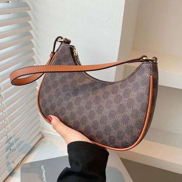 TBD06047503_B4.webp Women Summer Versatile PU Leather Tote Crescent Shoulder Bag Niche Design Underarm Bag - Image 5
