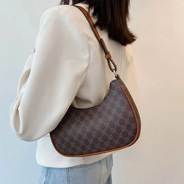 TBD06047503_B6.webp Women Summer Versatile PU Leather Tote Crescent Shoulder Bag Niche Design Underarm Bag - Image 7