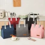 Vertical Tote Cationic Bento Warm Bag Lunch Box Bag - Image 2
