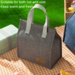 Vertical Tote Cationic Bento Warm Bag Lunch Box Bag - Image 7