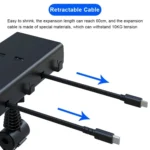 Car Cigarette Lighter Rear Seat Retractable Dual-Wire Charger - Image 4