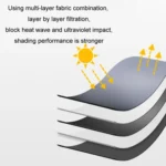 Car Magnetic Summer Sun Protection Insulating Privacy Curtain - Image 6