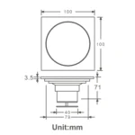 Toilet 100x100mm Retro Anti-odor and Anti-reflux Floor Drain - Image 3