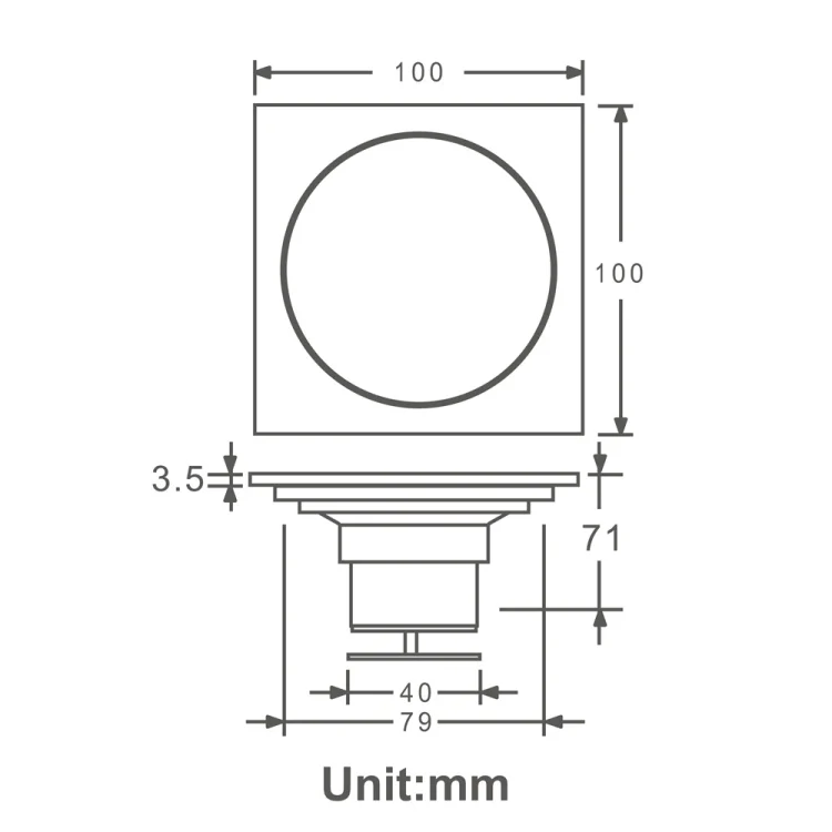 TBD06047575_B2.webp Toilet 100x100mm Retro Anti-odor and Anti-reflux Floor Drain - Image 3