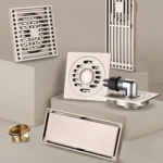All Copper Brushed Anti-Odor Floor Drain Gravity Copper Core Bathroom Floor Drain - Image 2