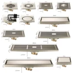 All Copper Brushed Anti-Odor Floor Drain Gravity Copper Core Bathroom Floor Drain - Image 3