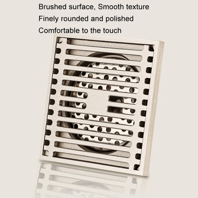 TBD06047583_B4.webp All Copper Brushed Anti-Odor Floor Drain Gravity Copper Core Bathroom Floor Drain - Image 5