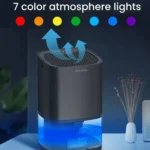 1L 36W Air Dehumidifier for Home Damp Drying Clothes with 7 colors Light - Image 7