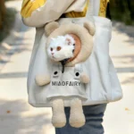 Portable Outing Cat Bag Exposed Shoulder Canvas Bag Small Dog Pet Bag - Image 2