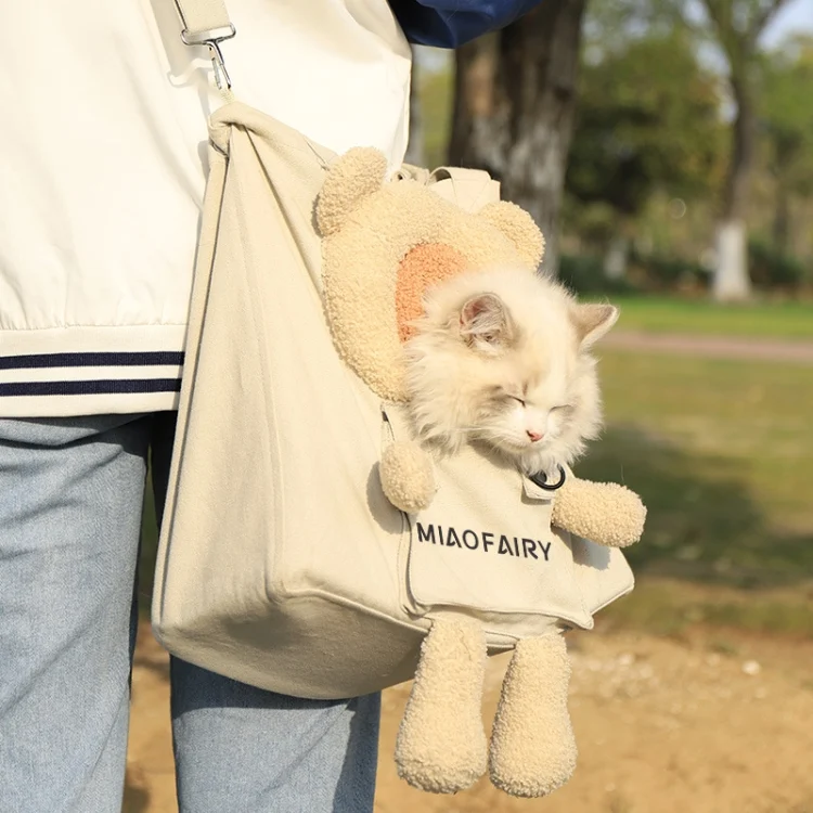 TBD06047646_B5.webp Portable Outing Cat Bag Exposed Shoulder Canvas Bag Small Dog Pet Bag - Image 6