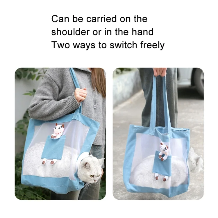 TBD06047650_B6.webp Handheld Large Capacity Breathable Exposed Canvas Cat Bag Outdoor Portable Pet Bag - Image 7