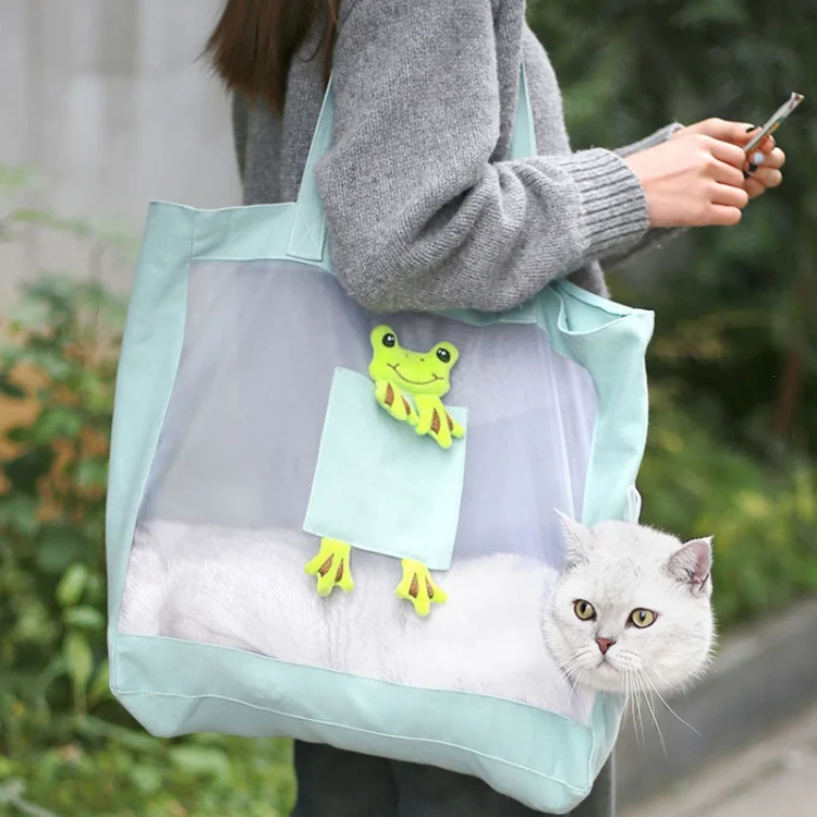 TBD06047650_B8.webp Handheld Large Capacity Breathable Exposed Canvas Cat Bag Outdoor Portable Pet Bag - Image 9