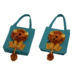 Canvas Expandable Little Lion Shape Cat Bag Small Dog Handbag - Image 4