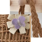 Knitting Straw Shoulder Bag Hollow Wave Large Capacity Tote Bag With Lining - Image 5