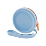 Circular Pet Snack Coin Purse Zipper Silicone Earphones Storage Bag