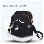 Crossbody Mobile Phone Bag Mini Vertical Coin Purse For Women Back Headphone Hole Design - Image 3