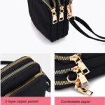 Crossbody Mobile Phone Bag Mini Vertical Coin Purse For Women Back Headphone Hole Design - Image 4