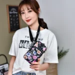 Printed Crossbody Mobile Phone Bag Mini Wallet With Arm Band - Image 2