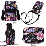 Printed Crossbody Mobile Phone Bag Mini Wallet With Arm Band - Image 3